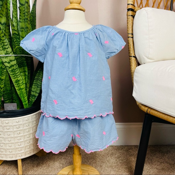 GAP bunny rabbit embroidered two piece set - Picture 1 of 7